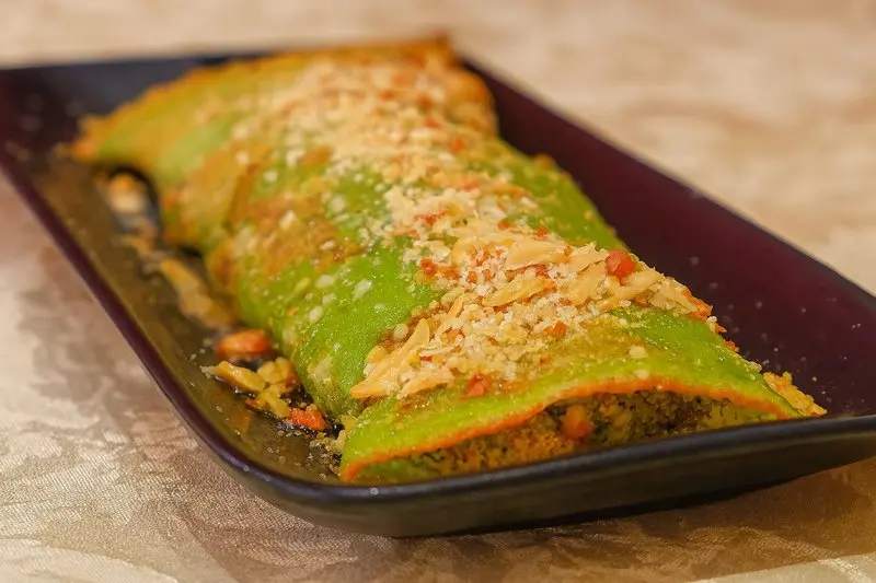 Sweet pancake with nuts
